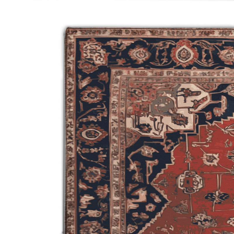 Tapis d'intérieur et d'extérieur brun Persian, Rectangulaire 8 pi x 10 pi