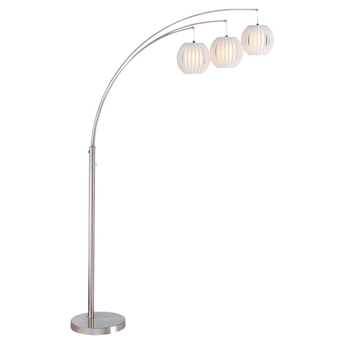 Gerrald 91'' Tree Floor Lamp, Polished Steel