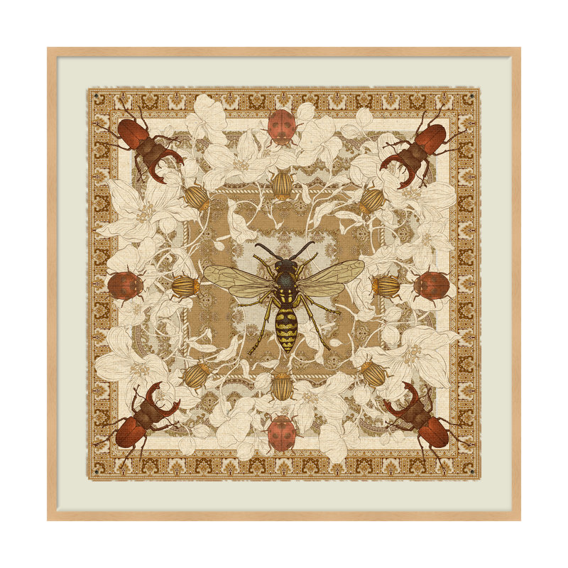 Apothecary Of Beetles, Tan, 40" H x 40" W