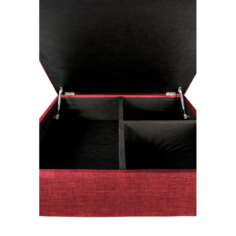Repose-pieds avec rangement Zaylee, Rubis