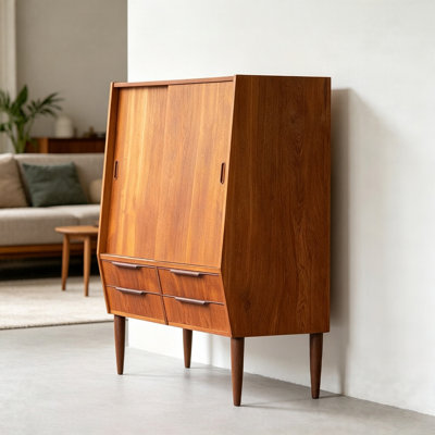 High Foot Sliding Door Buffet Table