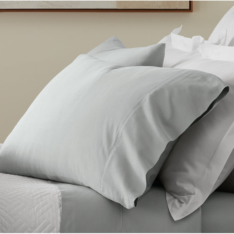 Signature Washed Pillowcase Set, Shore, Standard Pillowcase