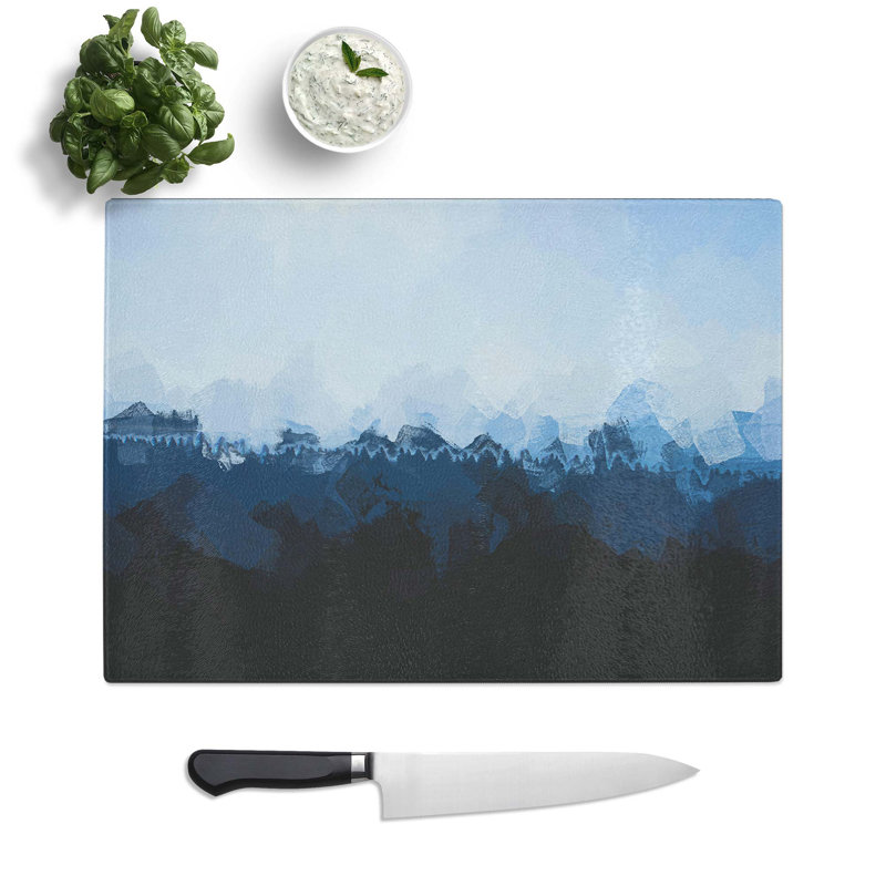 Tempered Glass Church Beyond the Forest Chopping Board, 28.5 cm W x 20 cm L