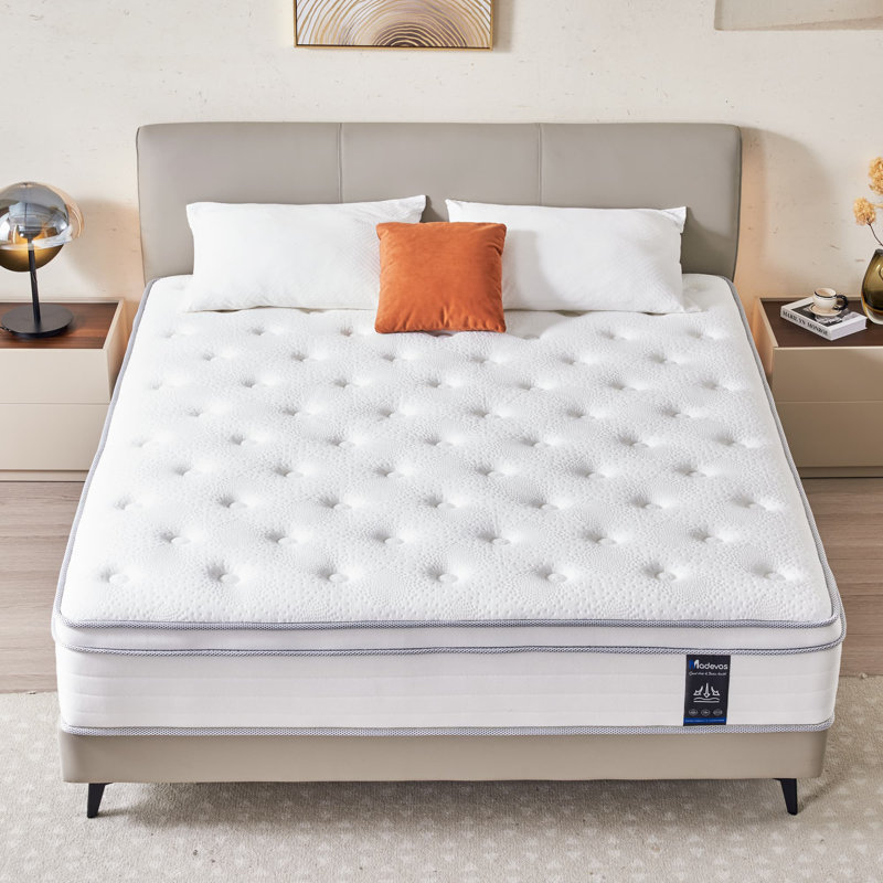 Matelas hybride mi-ferme 12 po Madevos, 12", Très grand lit
