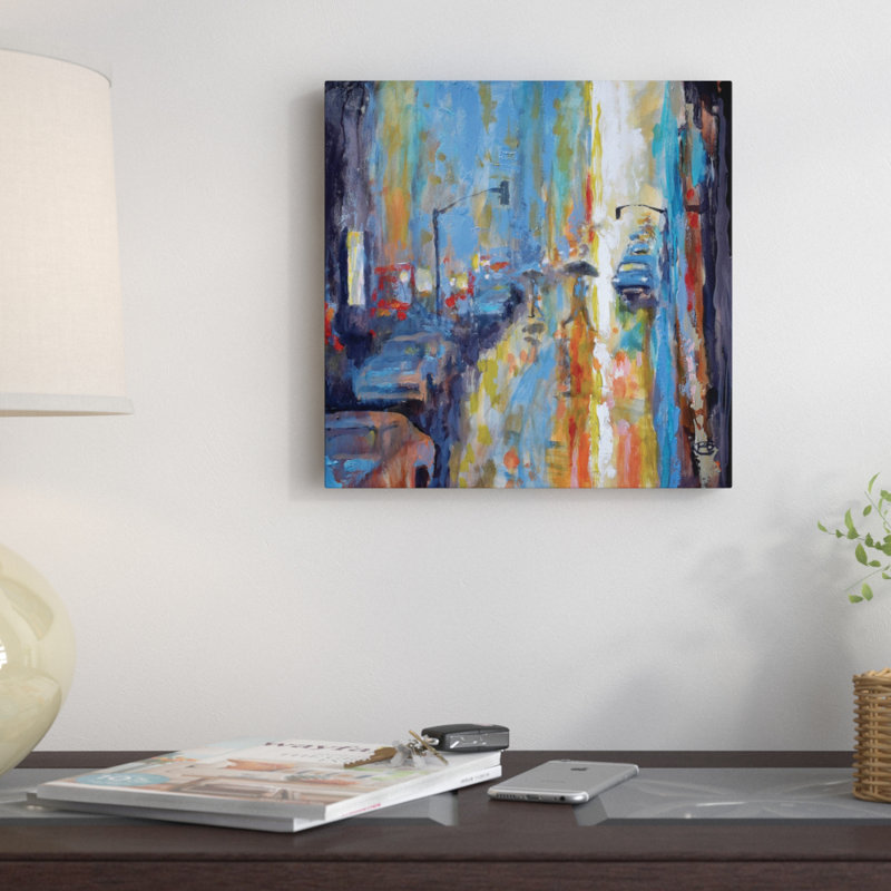 «Light Rain», reproduction sur toile, H 12 po x l 12 po x P 0,75 po, Toile tendue