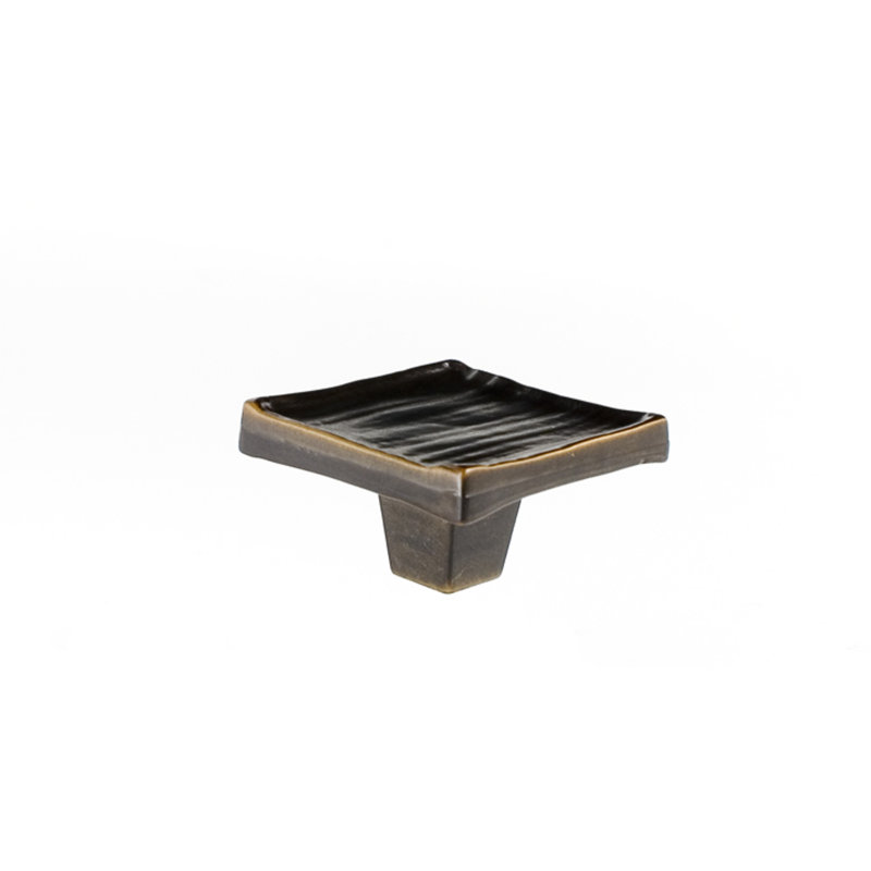 Forged 3 Square Knob, Oil Rubbed Bronze, 2" H x 2" W x 1" D