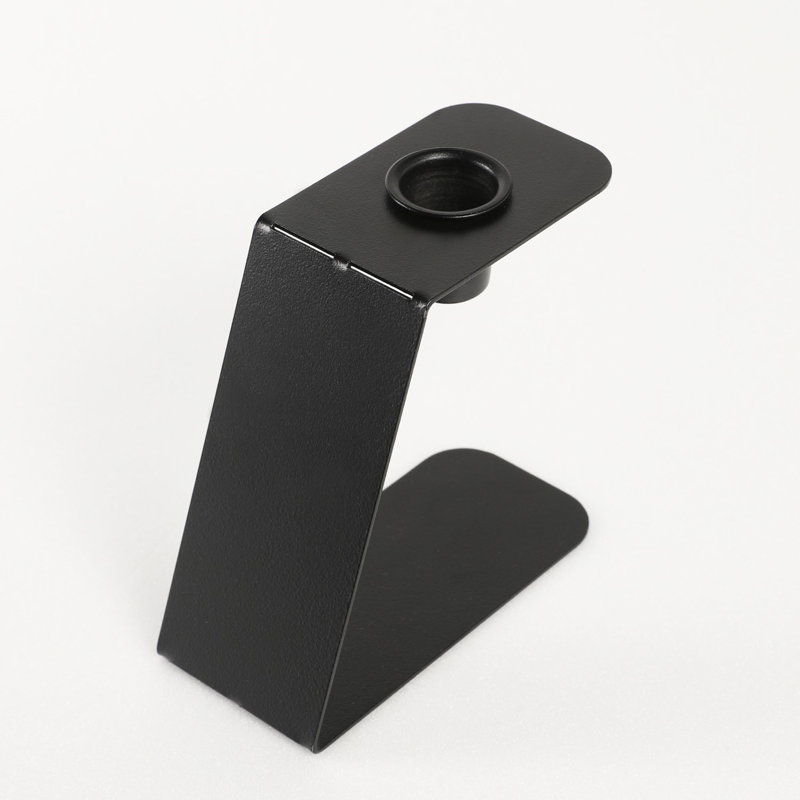 Metal Tabletop Candlestick, Black