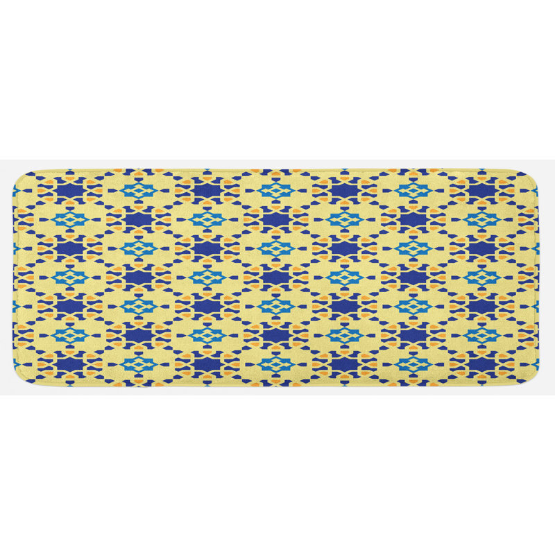 Tapis de cuisine en céramique mauve à motif en céramique folk persane