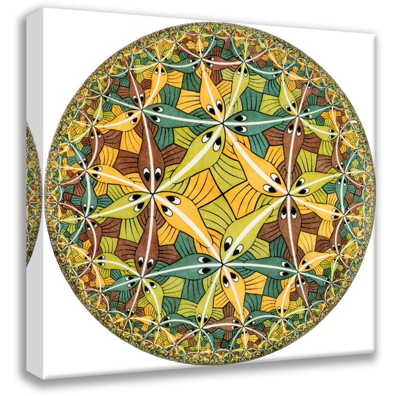 Circle Limit III (Fish) by M.C.Escher Gallery Wrapped Canvas, 40" H x 28" W