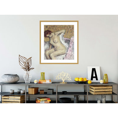 «After the Bath» par Edgar Degas, impression giclée sur cadre