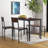 Pickell 4-Person Dining Table Set, 2 Chairs With Backrest,2-Person Bench With Storage Rack-961852169