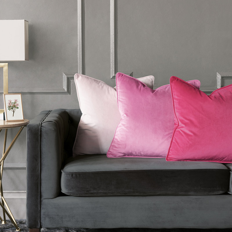 Housse et insert de coussin carré Vesper, Rouge à lèvres