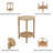 Coastal Natural 20"H Side Accent Table with Mango Wood and Rattan - 15" x 15" x 20"