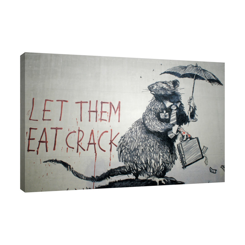 « let it manger crack », reproduction d’impression sur toile tendue, H 12 po x l 18 po x P 1,5 po