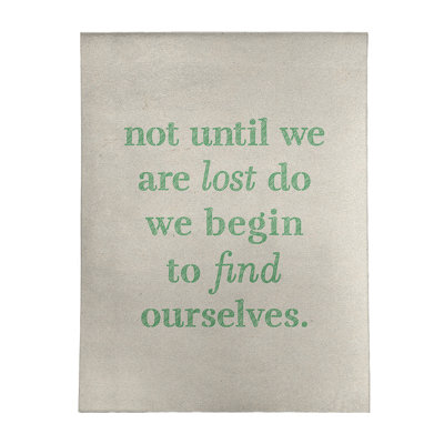 Handwritten Find Yourself Quote Poly Chenille Rug
