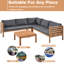 Whiddon Acacia 5 - Person Patio Conversation Set with Cushions-1724706645