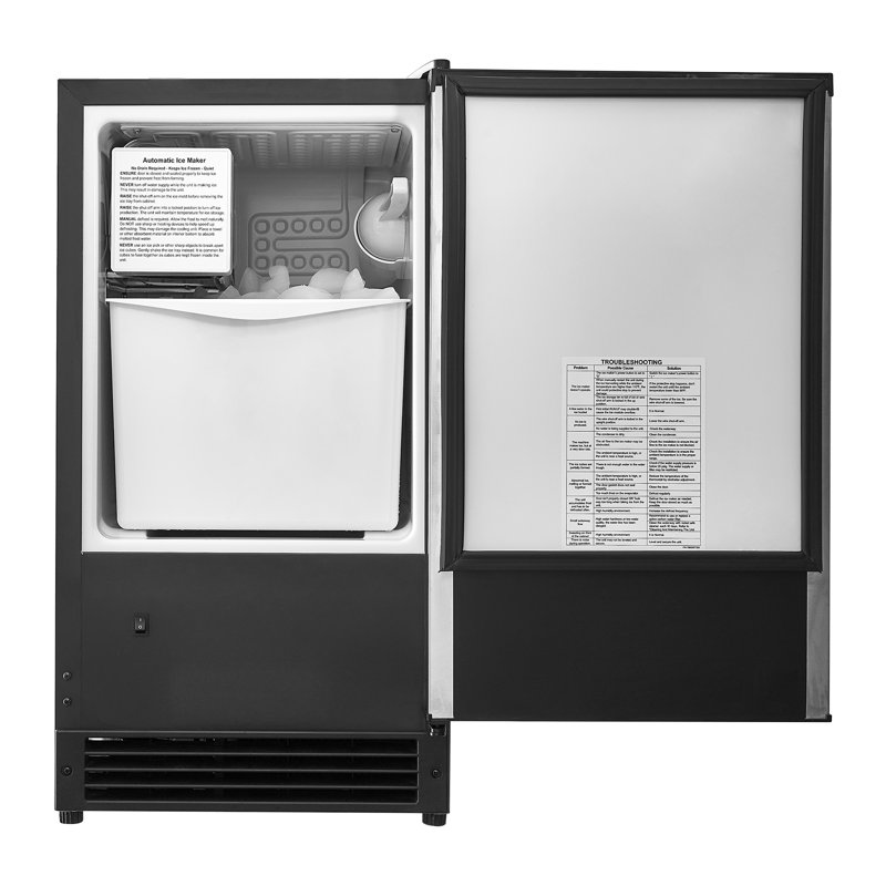 Undercounter Ice Maker 15 Lbs/Day Built-in Ice Maker Machine w/ Reversible Door, 28.74" H x 17.13" W x 14.96" D