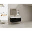 Meuble-lavabo mural 48 po avec lavabo et support de rangement, cuve à rebords épais 48 po