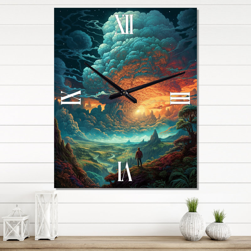 Horloge murale Jamual - City Futuristis, H 40 po x l 30 po x P 1 po