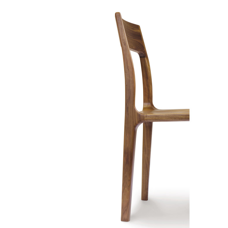 Lisse Solid Wood Dining Chair, Natural Walnut