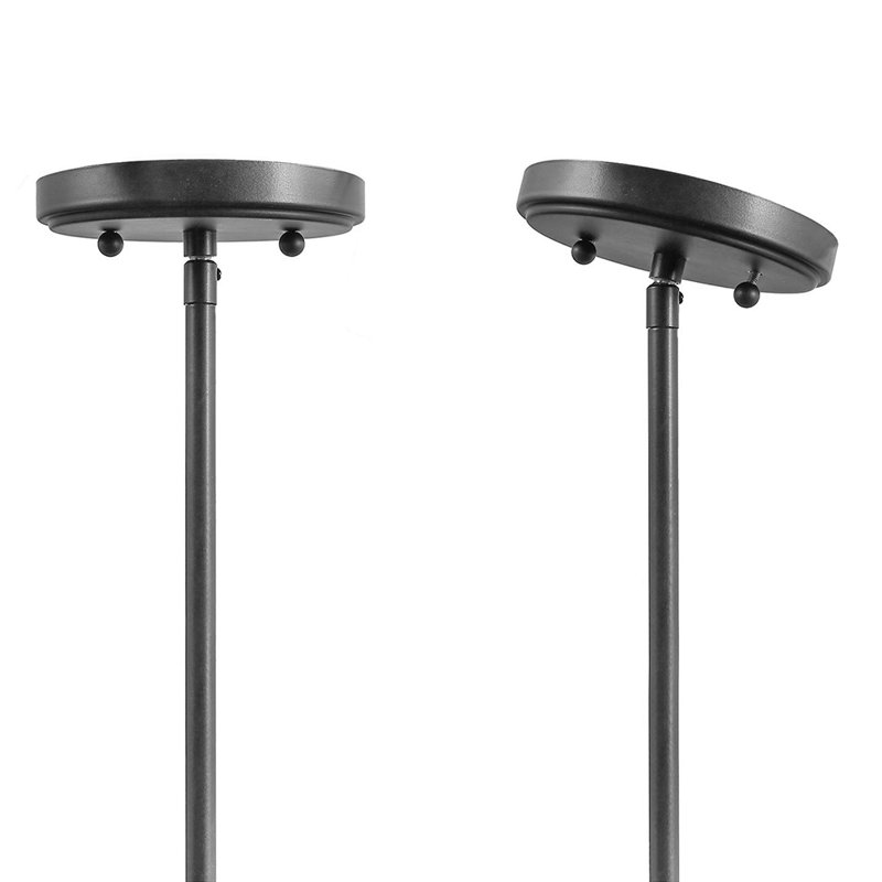 Luminaire suspendu linéaire à 3 lumières pour îlot de cuisine Hendon, Noir