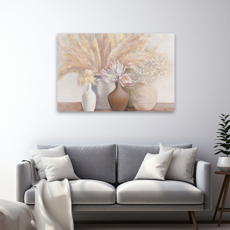 Nature morte, ferme et jardin modernes, H 48 po x l 32 po