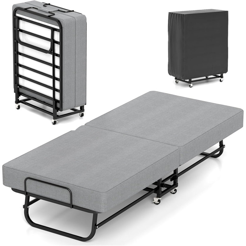 Metal Daybed with Trundle and Mattress