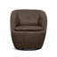 Fauteuil demi-tonneau pivotant en cuir touffeté l 30 po Mechtildis-1855462549