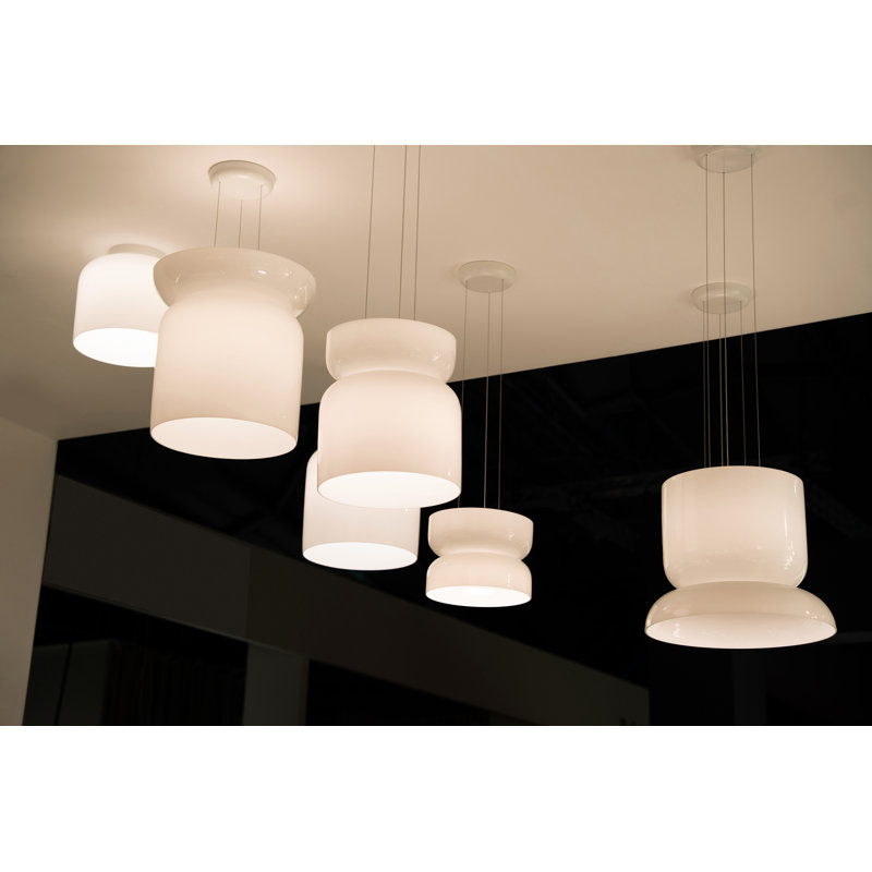 Luminaire suspendu géométrique à 2 lumières Totem, H 17,5 po x l 17 po x P 17 po