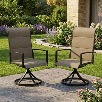 Tichelle Metal Outdoor Dining Armchair