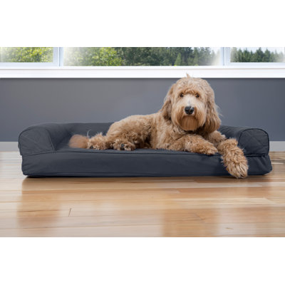 Quilted Orthopedic Bolster Sofa Pet Bed