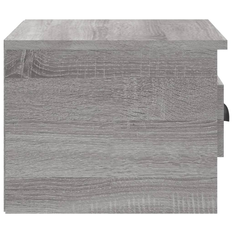 Lurette 41.5 cm W Bedside Table, Grey Sonoma, Set of 2