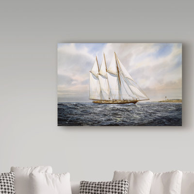 «Schooner Atlantic» par Dravon, reproduction d'art acrylique sur toile tendue