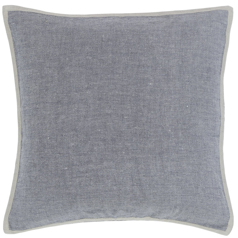 Coussin décoratif en lin, Gris foncé
