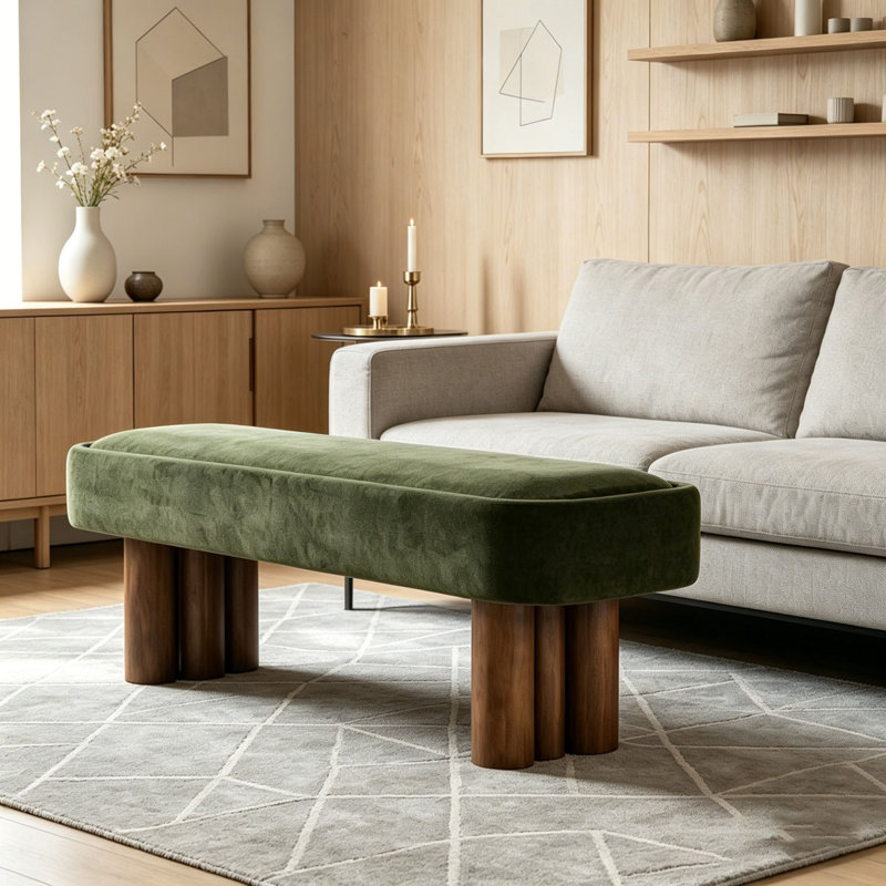 Banc rembourré 51,57 L, Vert
