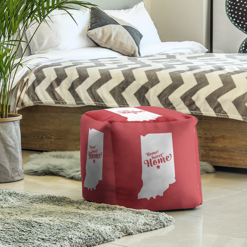 Repose-pieds à cubes indianapolis the home, Rouge