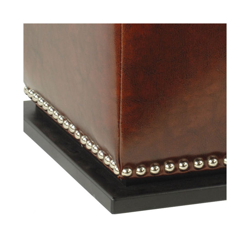 Maiden Upholstered Ottoman, Cordovan