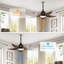 Ventilateur de plafond 44 "avec lumières à DEL à intensité variable et télécommande-217698251