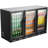 Kalamera three-door 11.2cu.ft back bar undercounter commercial beverage cooler with 304 S/S top board
