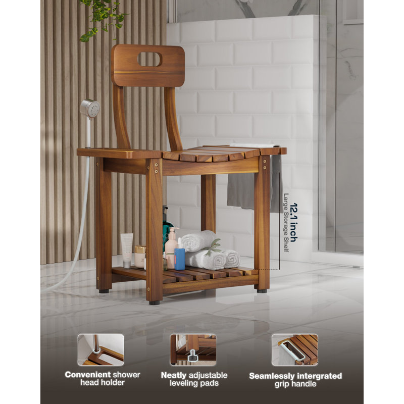 Chaise de bain avec dossier 23,4 po BLUEWEST