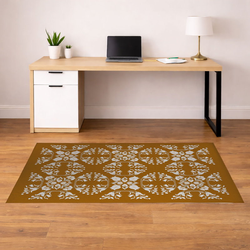 Tapis de bureau léger Rumi, L 60 po x P 84 po, Ocre