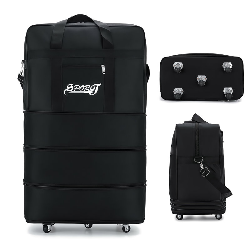 Grande valise de voyage à roulettes pliable 32 po 42 po, 35.43"H x 16.69"W x 11.8"D