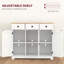 Distressed White Sideboard Cabinet-545627235