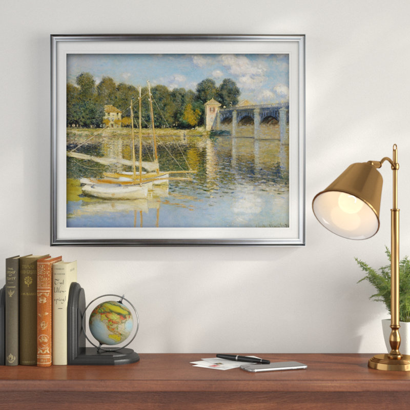 « the bridge » par claude monet, impression, Argent, H 31 po x l 43 po x P 1,5 po