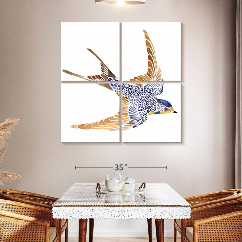 Brampt Jeweled Barn Swallow I, 45'' H x 45'' W