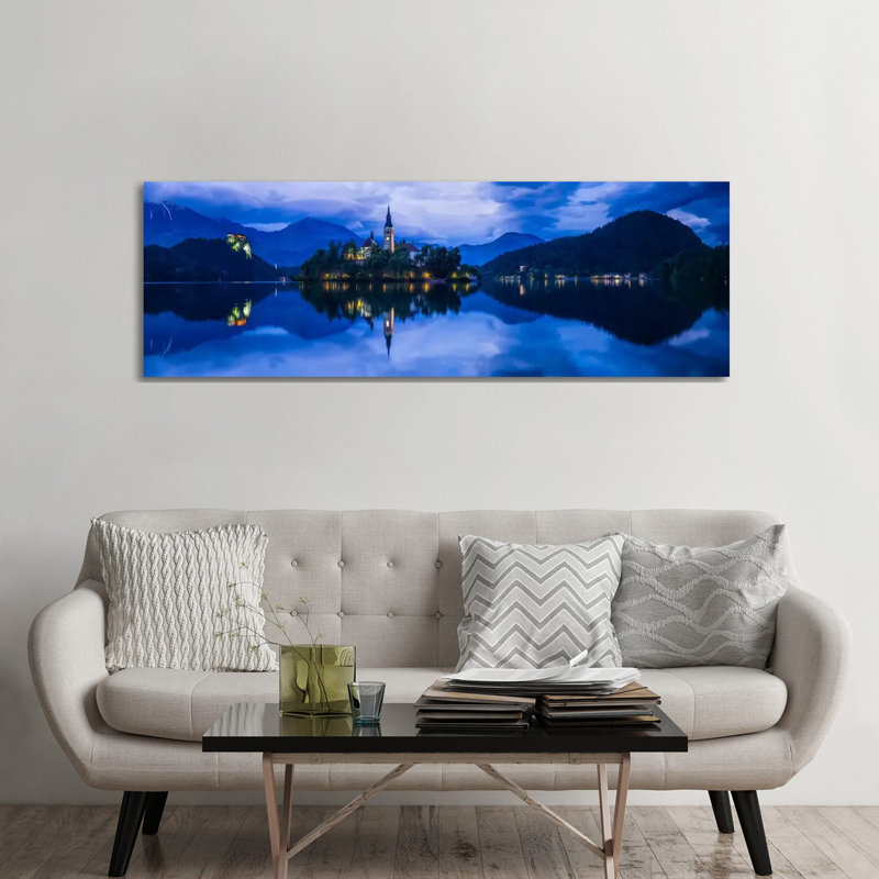 Lake Bled Blue, Bled, Slovenia by Jim Nilsen - Wrapped Canvas Panoramic Print, 182.88 cm H x 60.96 cm W