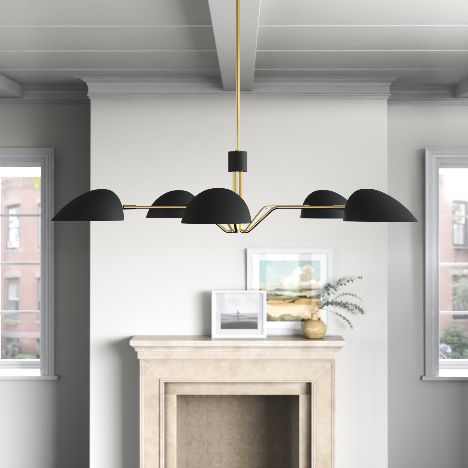 Adarna 5-Light Chandelier, Midnight Black