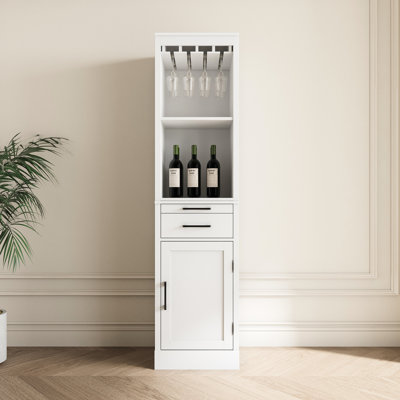 Armoire de rangement modulaire pour couloir - Maximisez l'utilisation de l'espace avec salle à manger blanche, rangement spacieux, essentiels de tiroir, présentoir à vin et décoration dans le bureau