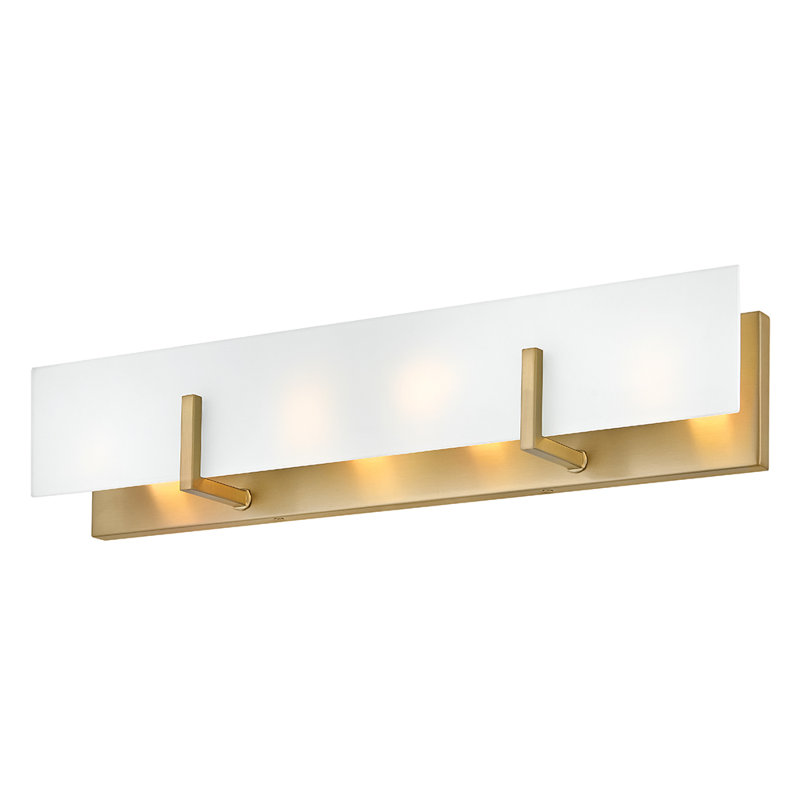 Halbert Medium Four Light Vanity, Gold