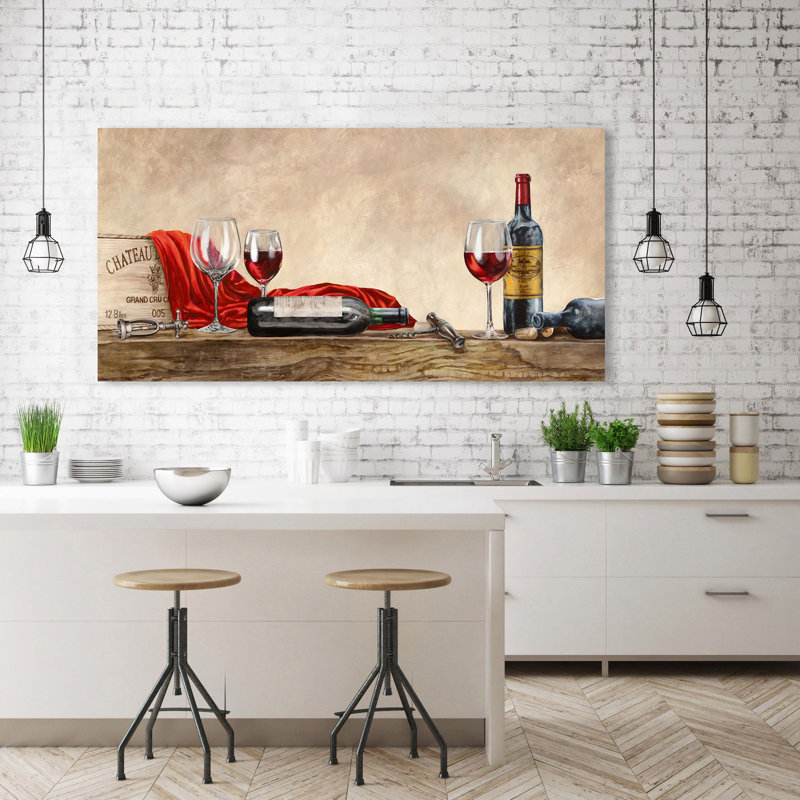 Grand Cru Wines by Sandro Ferrari - Wrapped Canvas Painting, 50cm H x 100cm W x 4cm D